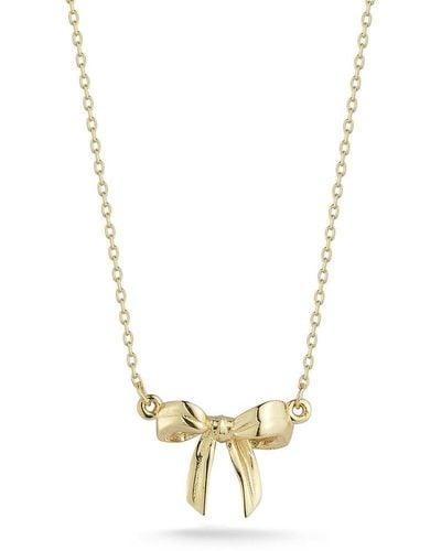 Ember Fine Jewelry 14k Bow Necklace - Metallic