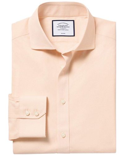 Charles Tyrwhitt Non-iron Poplin Extra Slim Fit Shirt - Pink