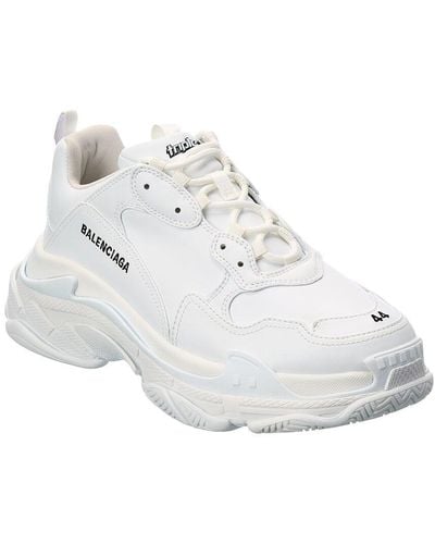 Balenciaga Triple S Faux-leather And Mesh Sneakers - White