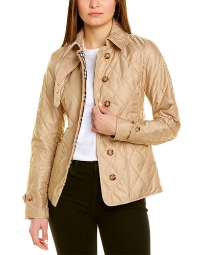 Burberry Fernleigh Quilted Jacket - Natural