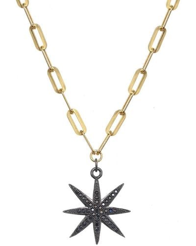 Rachel Reinhardt Jewelry 14k Over Silver Cz Princess Collar Necklace - Metallic