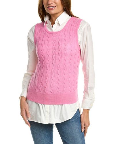 Alex Mill Cable Knit Wool & Alpaca-blend Jumper Vest - Pink