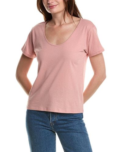 Vince Relaxed Scoop Neck T-shirt - Red