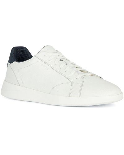 Geox Kennet Leather-trim Sneaker - White