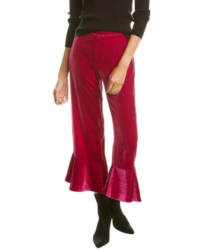 Trina Turk Bellini Silk-blend Pant - Red