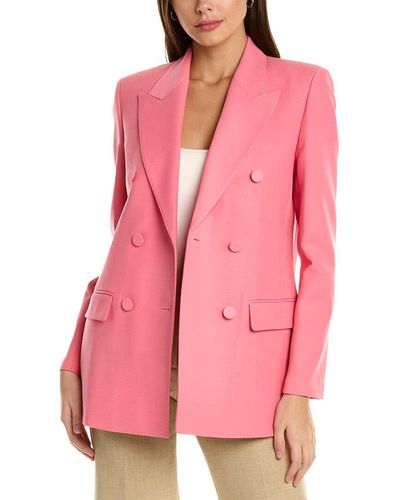 Lafayette 148 New York Trinity Wool Blazer - Pink