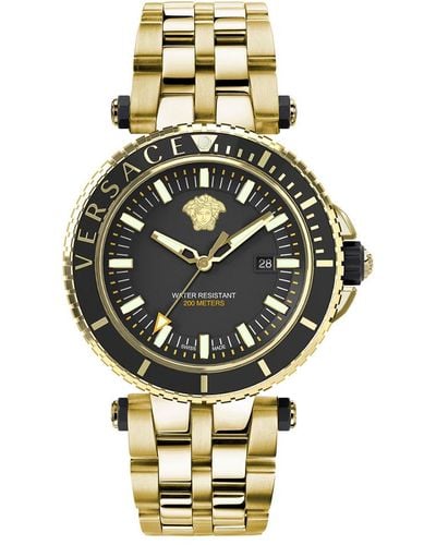 Versace V-race Diver Watch - Metallic