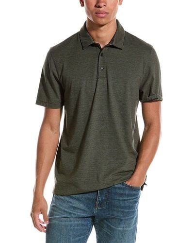 Vince Stripe Polo Shirt - Green