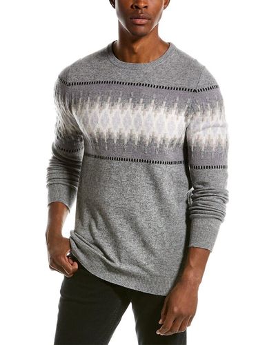 SCOTT & SCOTT LONDON Tonal Wool & Cashmere-blend Sweater - Gray