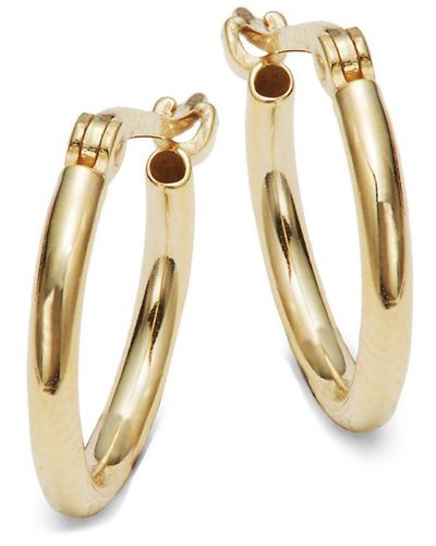 Saks Fifth Avenue Saks Fifth Avenue 14K Rose & Diamond Huggie Earrings - Metallic
