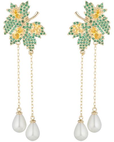Eye Candy LA The Luxe Collection Cz Drop Earrings - White