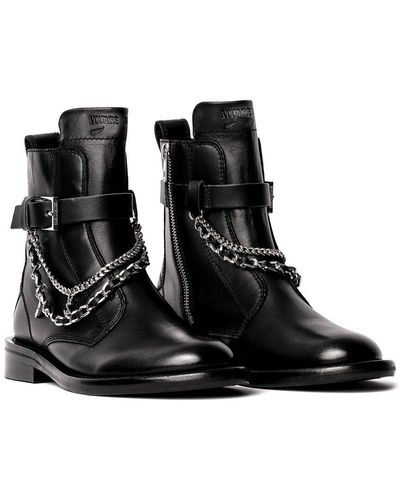Zadig & Voltaire Laureen Leather Boot - Black