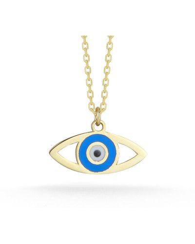 Ember Fine Jewelry 14k Evil Eye Necklace - Blue