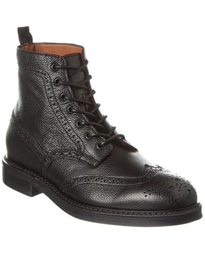 Aquatalia Savino Weatherproof Leather Boot - Black