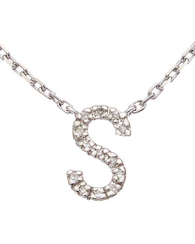 Jane Basch Diamond Initial Necklace (a-z) - White