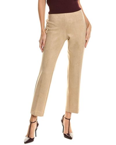 Anne Klein Pull-on Hollywood Waist Straight Ankle Pant - Natural