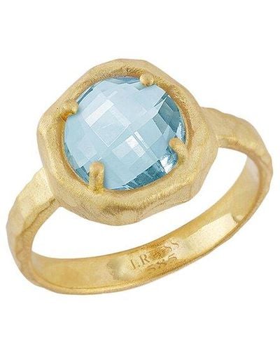 I. REISS 14k 1.75 Ct. Tw. Diamond & Blue Topaz Cocktail Ring