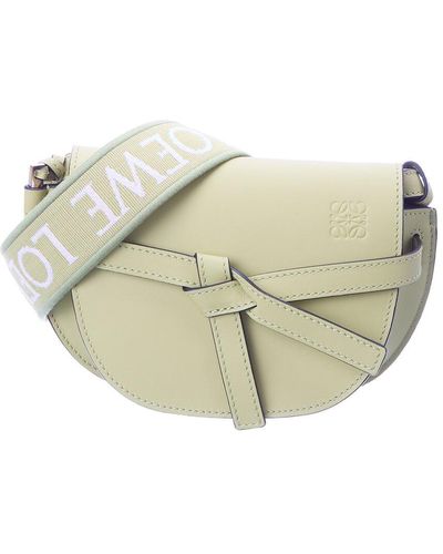 Loewe Gate Mini Dual Leather Shoulder Bag - Natural