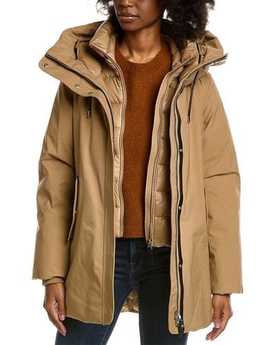 Mackage Kinslee 2-in-1 Oversized Leather-trim Down Parka - Brown