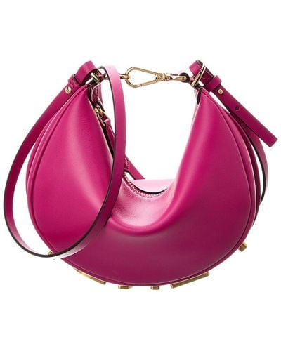 Fendi Graphy Mini Leather Hobo Bag - Pink