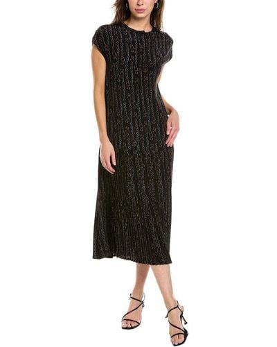 Ferragamo Chain-printed Silk Dress - Black