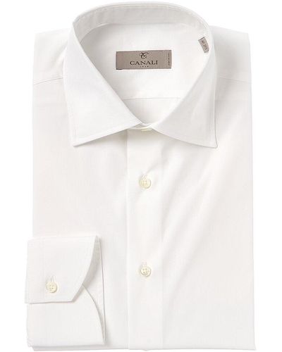 Canali Modern Fit Dress Shirt - White