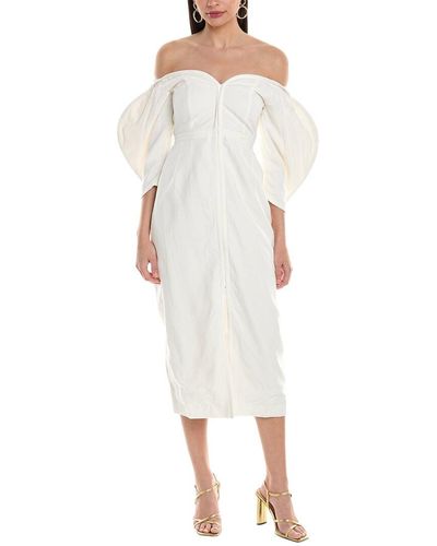 Mara Hoffman Leonara Linen-blend Midi Dress - White