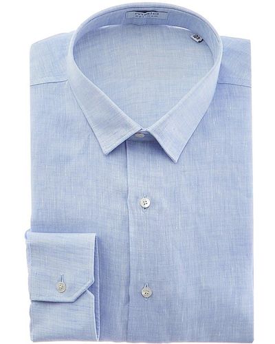 Malo Linen Dress Shirt - Blue