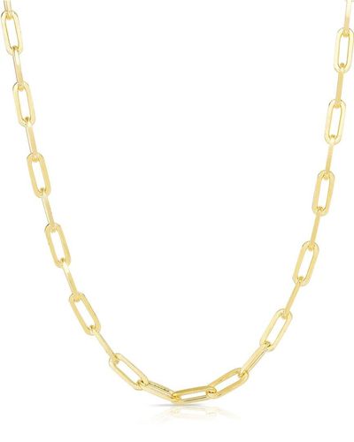 Glaze Jewelry Gold Over Silver Paperclip Chain Necklace - Metallic