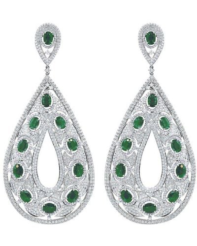 Diana M. Jewels Fine Jewellery 31.17 Ct. Tw. Diamond Earrings - Green