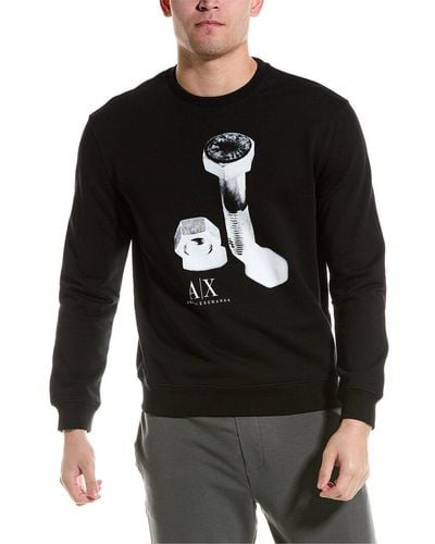 Armani Exchange Graphic Crewneck Sweatshirt - Black