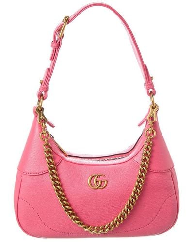 Gucci Aphrodite Small Leather Hobo Bag - Pink