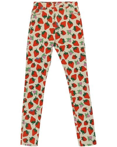 Gucci Strawberry Skinny Pant - Red
