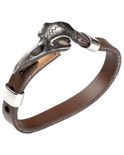 jean claude Viking Raven Head Bracelet - Metallic