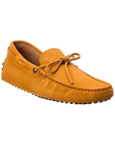 Tod's New Gommini Suede Loafer - Orange