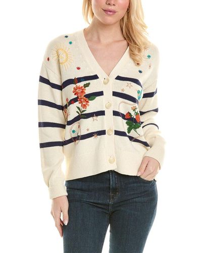 Floral Embroidered Cardigan  Knitwear Online Australia French