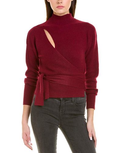 InCashmere Wrap Cashmere Sweater - Red