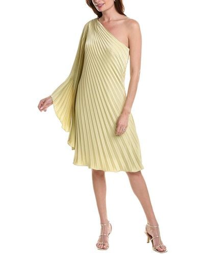 Rene Ruiz Rene By Collection One-shoulder Midi Dress - Yellow