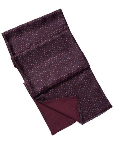 Charles Tyrwhitt Silk & Wool Scarf - Purple