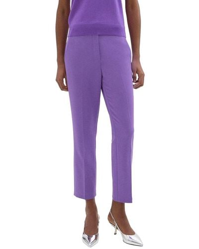 Theory High-waist Slim Crop Pant - Purple
