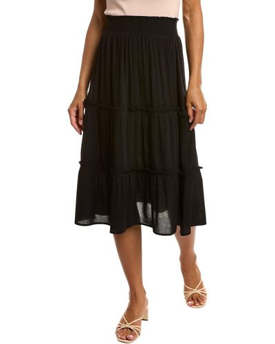 Vince Camuto Tiered Maxi Skirt - Black
