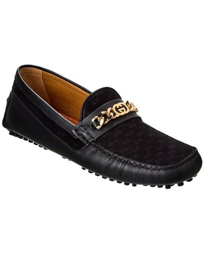 mens gucci suede loafers