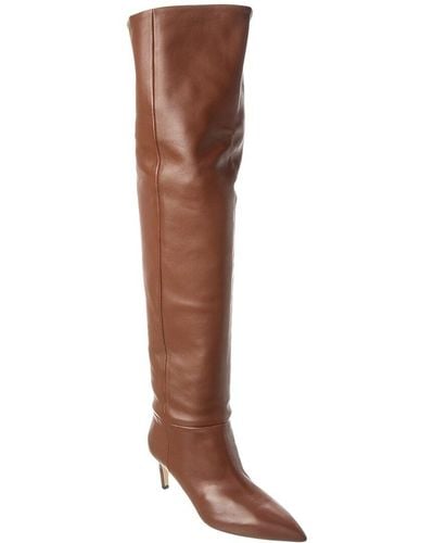 Paris Texas Stiletto Leather Over-the-knee Boot - Brown