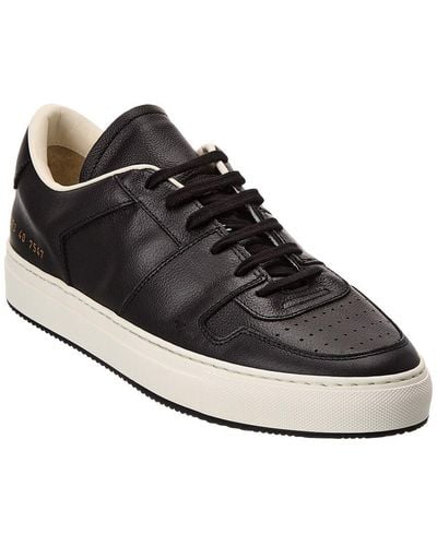 Common Projects Decades Low Leather Sneaker - Black
