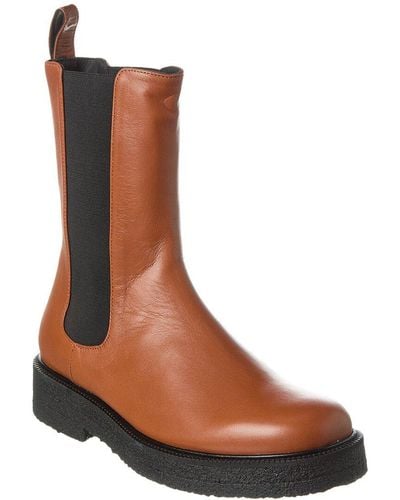 STAUD Palamino Leather Boot - Brown