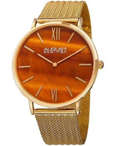 August Steiner Stainless Steel Watch - Orange