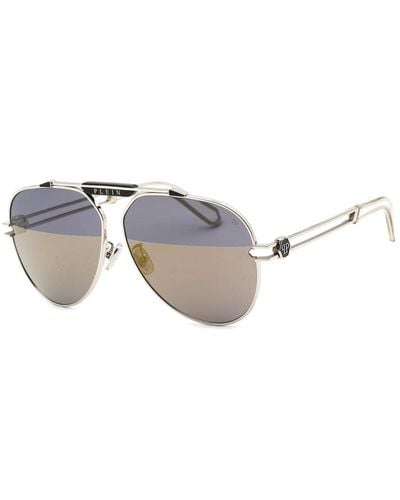 Philipp Plein Unisex Spp048m 62mm Sunglasses - Metallic