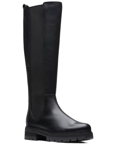 Clarks Clark's Orianna Long Leather Boot - Black