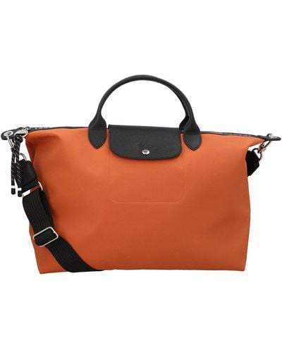 Longchamp Le Pliage Energy Xl Canvas & Leather Tote Handbag - Brown