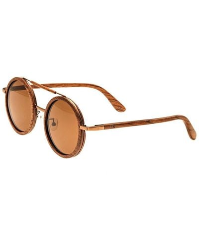 Earth Wood Unisex Bondi 50mm Polarized Sunglasses - Brown